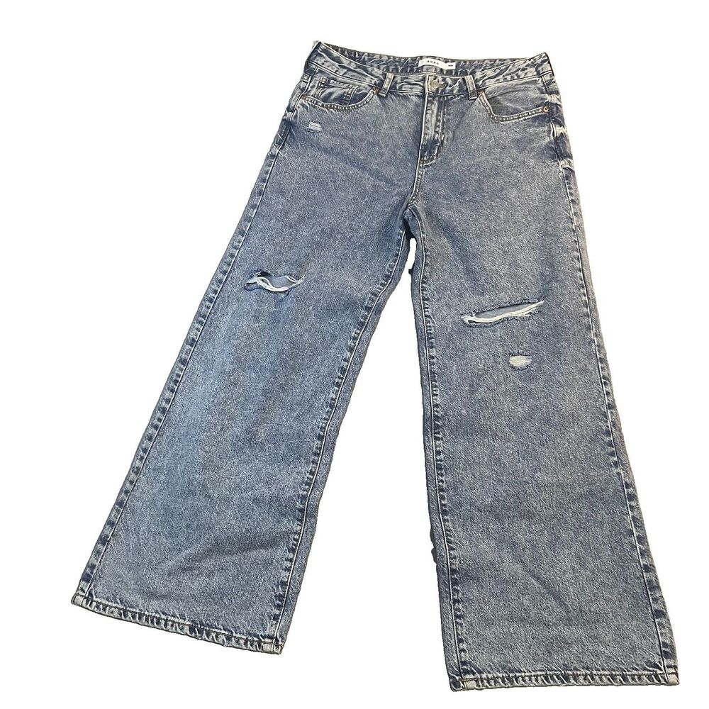 S.O.N.G. Women’s Size 9/29 Medium Wash Blue Jeans Wide Leg High Rise Slouchy
